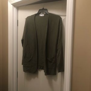 Olive green cardigan